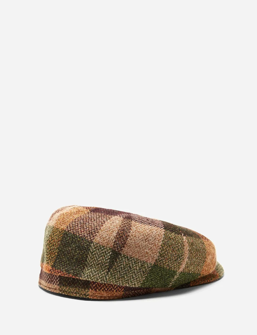 Stetson Hatteras Check Newsboy Cap (Wool) - Burgundy Mix