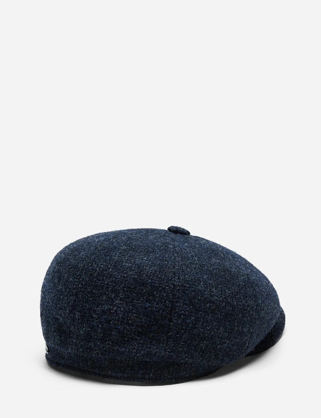 Stetson Hatteras Cross Hatch Newsboy Cap (Wool) - Blue