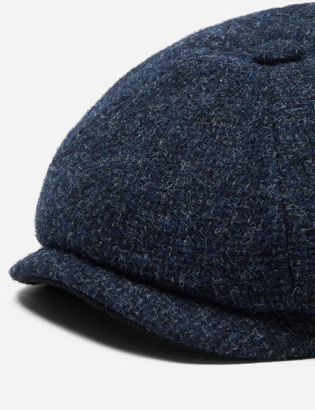 Stetson Hatteras Cross Hatch Newsboy Cap (Wool) - Blue