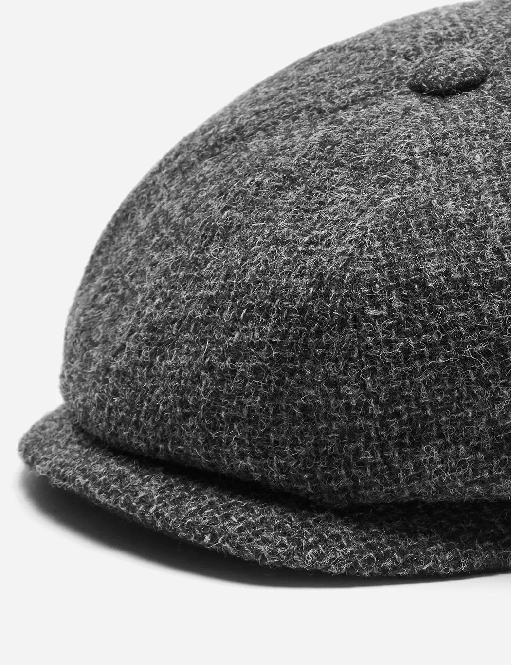 Stetson Hatteras Cross Hatch Newsboy Cap (Wool) - Grey