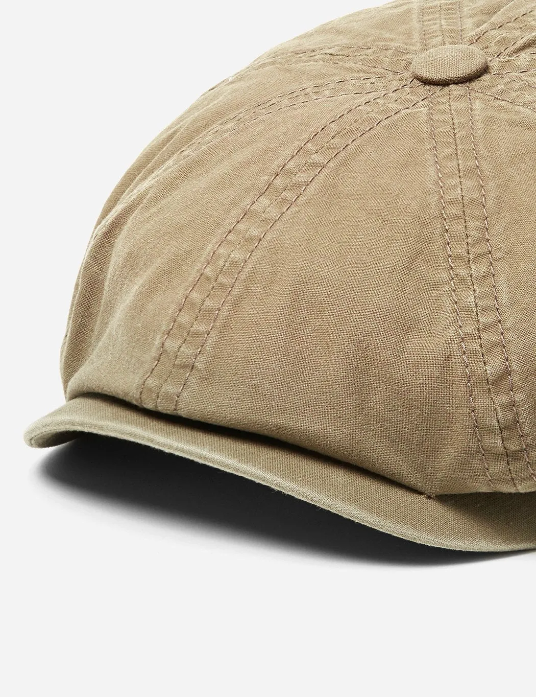 Stetson Hatteras Delave Organic Cotton Newsboy Cap - Olive Green