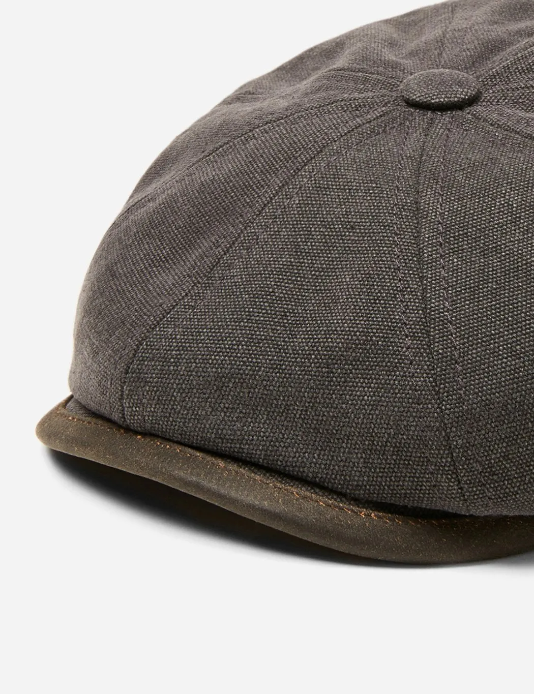 Stetson Hatteras Newsboy Cap (Canvas) - Anthracite Grey