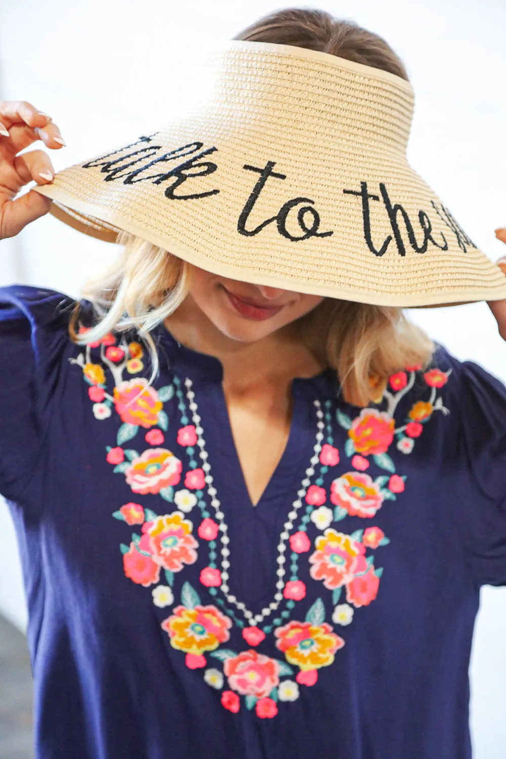 Take To the Sand Straw Visor Hat