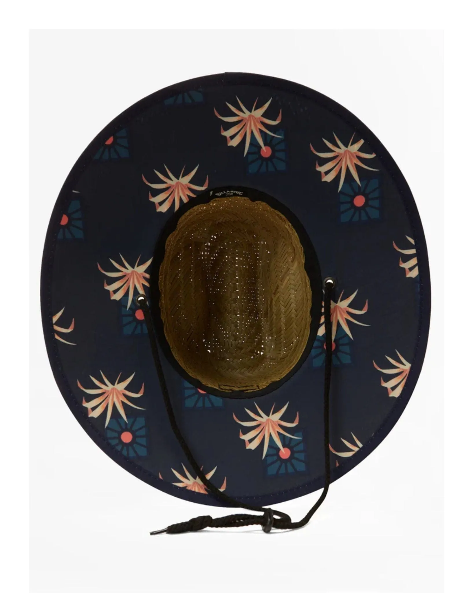 Tides Print Straw Lifeguard Hat