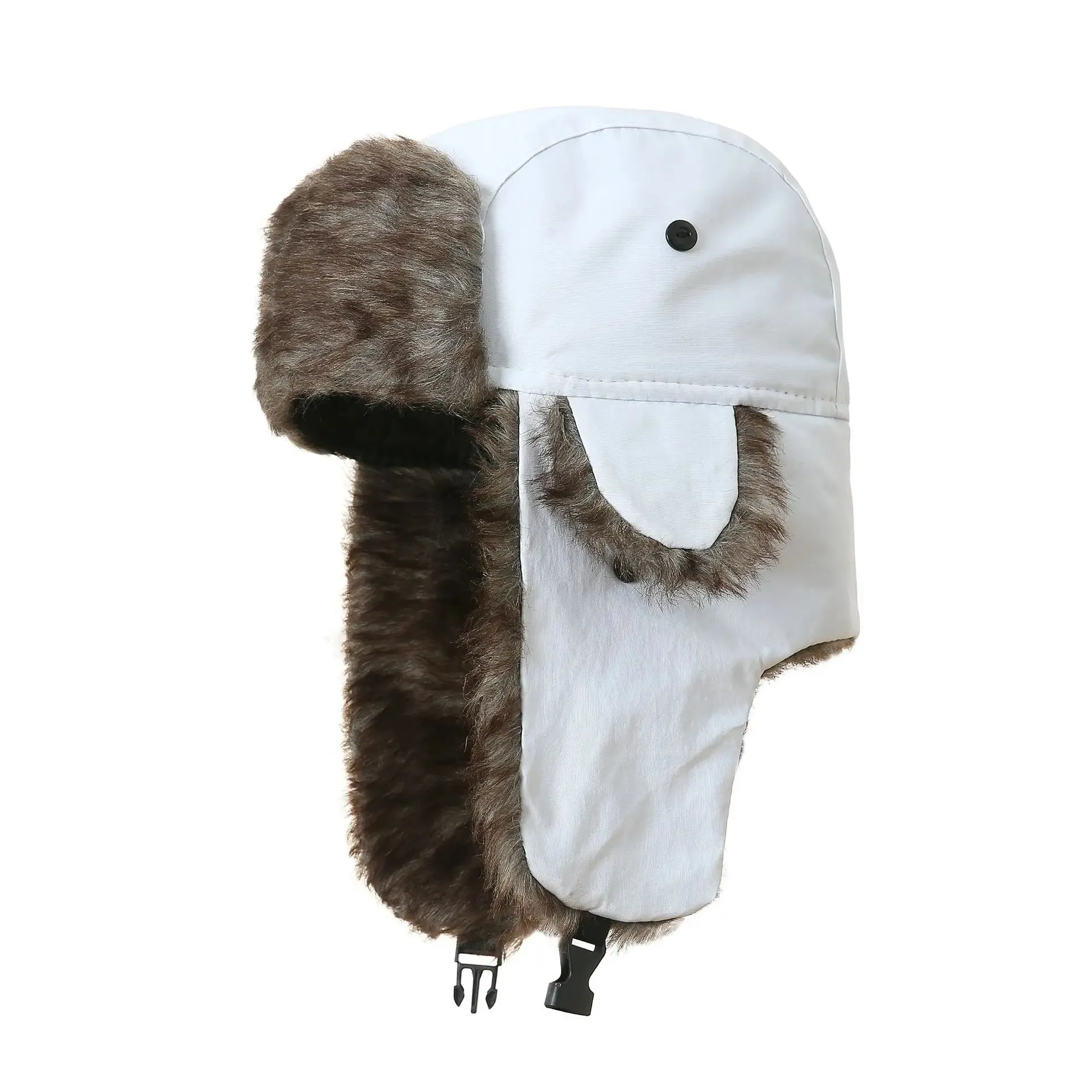 Unisex Russian-Style Winter Trapper Hat with Earflaps | Faux Fur Aviator Ski Cap for Men & Women | Warm Trooper Bomber Style - Warm Gift for All