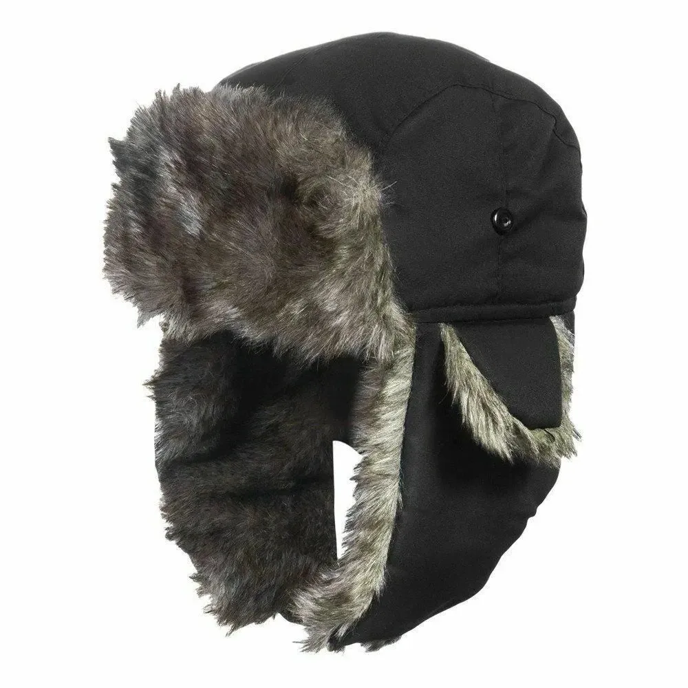 Unisex Russian-Style Winter Trapper Hat with Earflaps | Faux Fur Aviator Ski Cap for Men & Women | Warm Trooper Bomber Style - Warm Gift for All