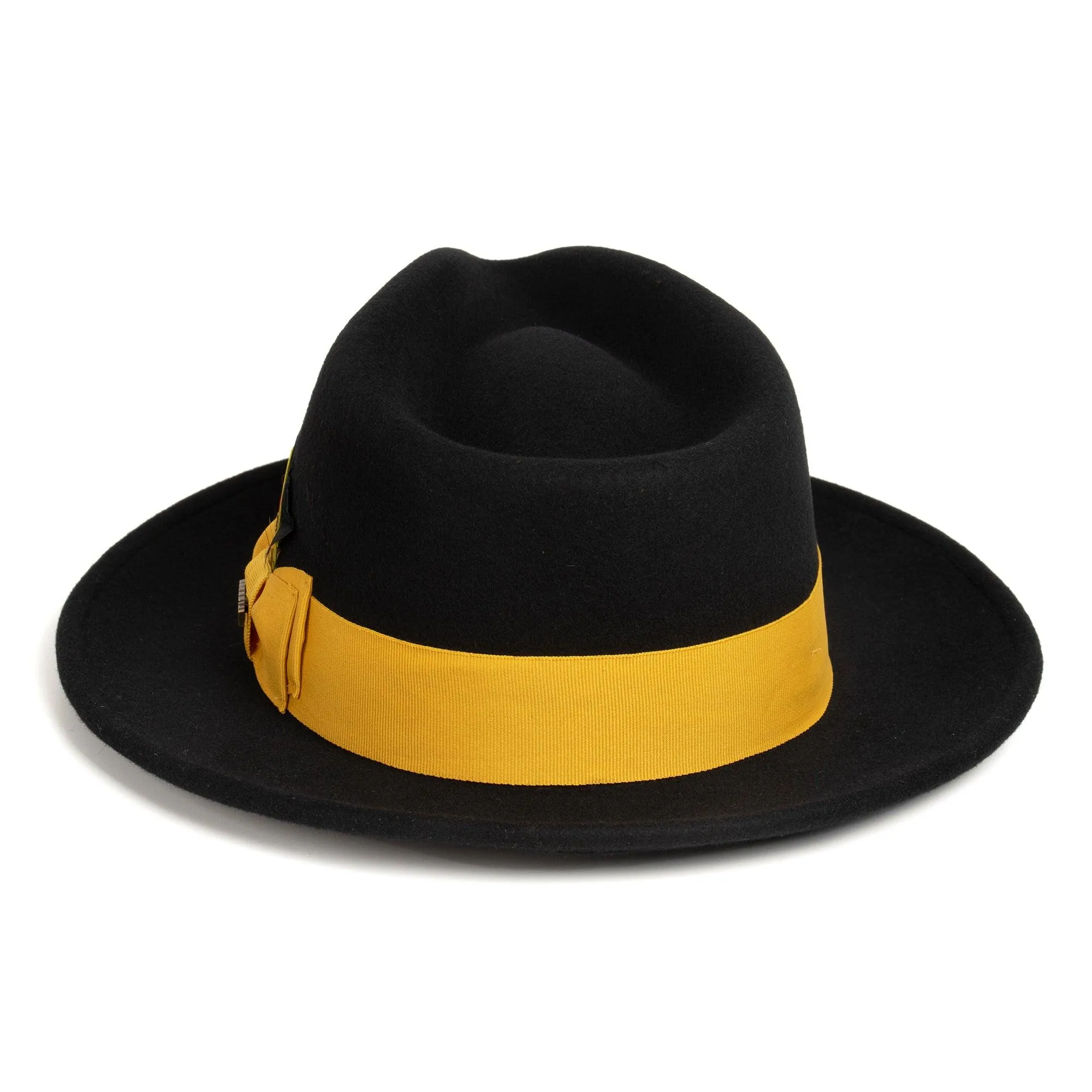 Vintage Crushable Wool Fedora Hat-Royal Blue