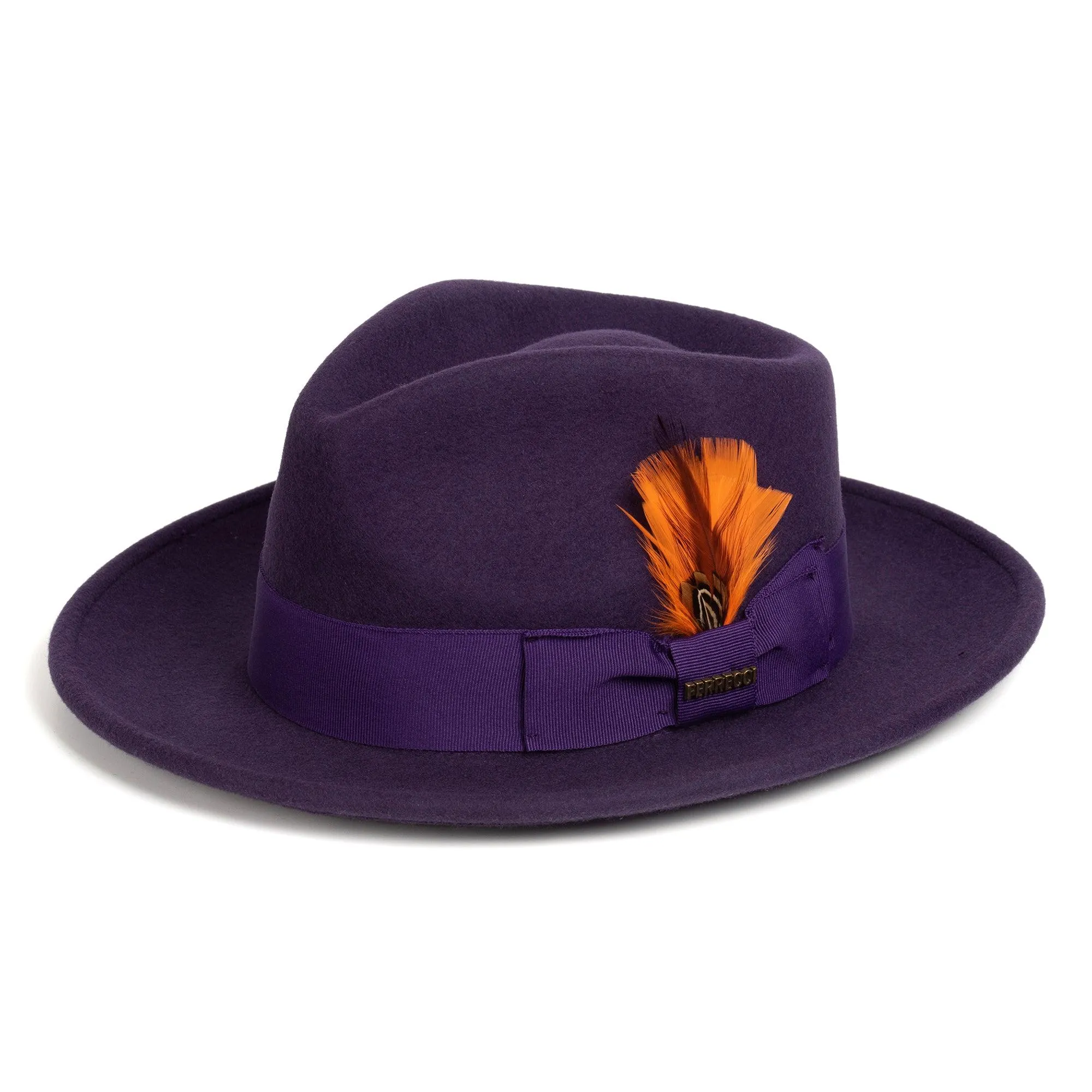 Vintage Crushable Wool Fedora Hat-Royal Blue