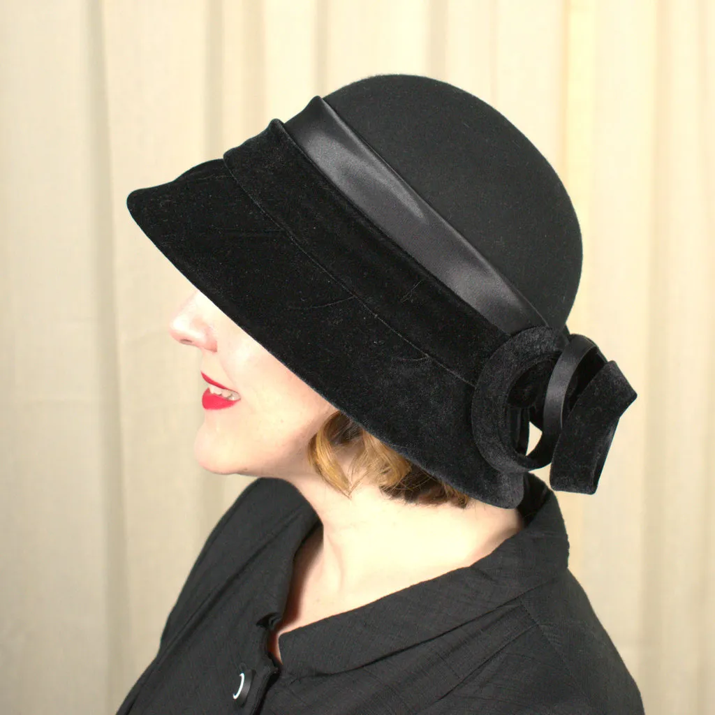 Vintage NWT 90s does 1920s Black Hat