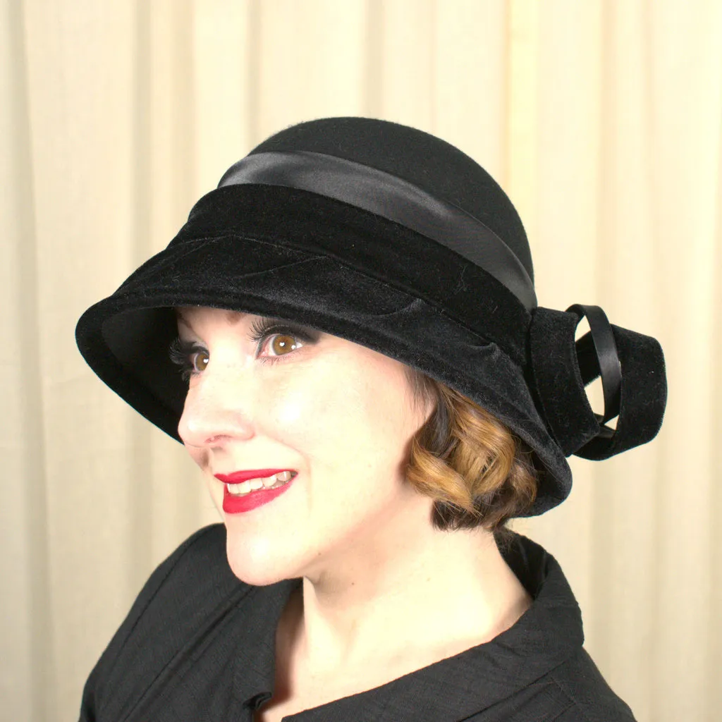 Vintage NWT 90s does 1920s Black Hat