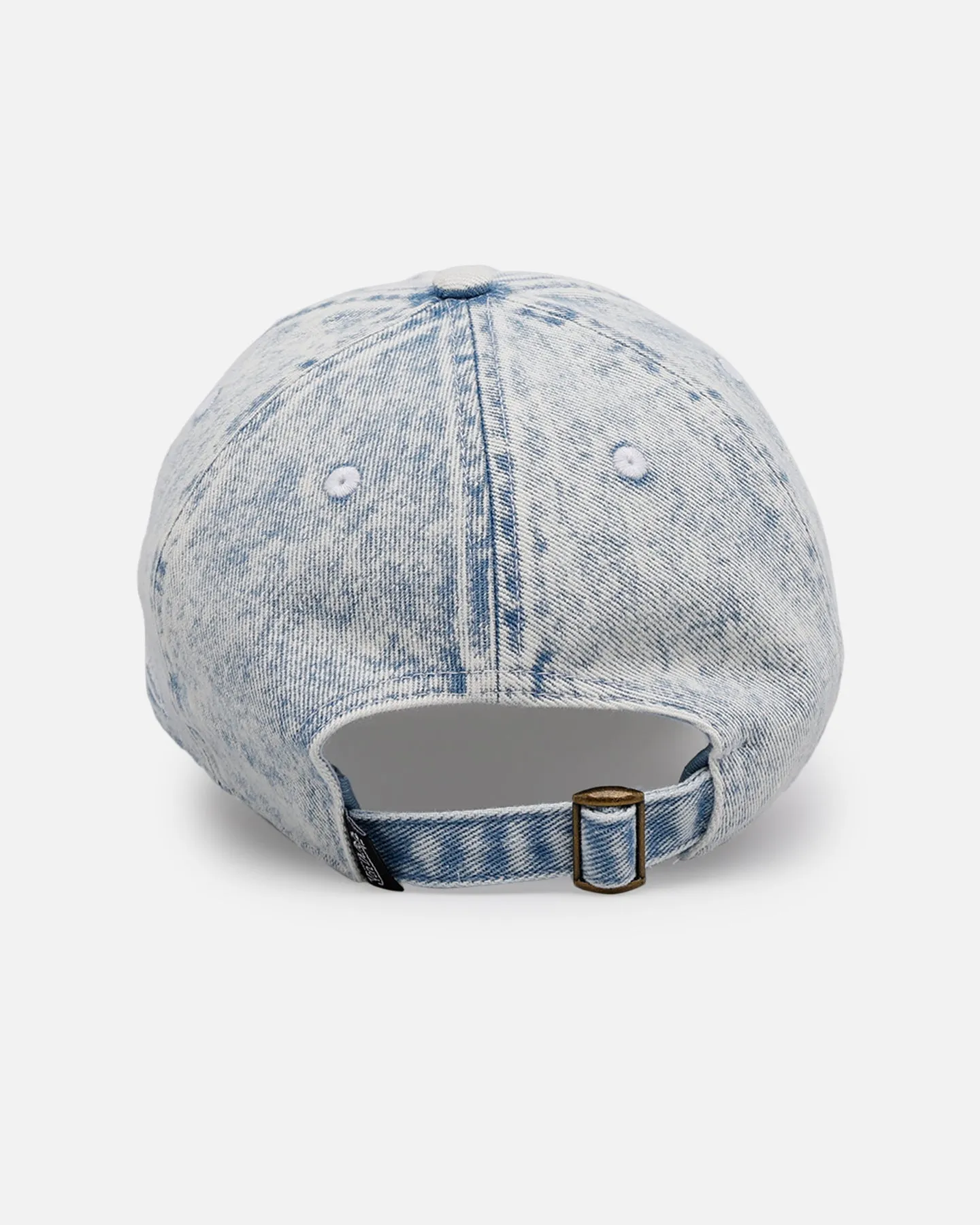 Von Dutch Washed Denim Dad Strapback Hat Light Blue