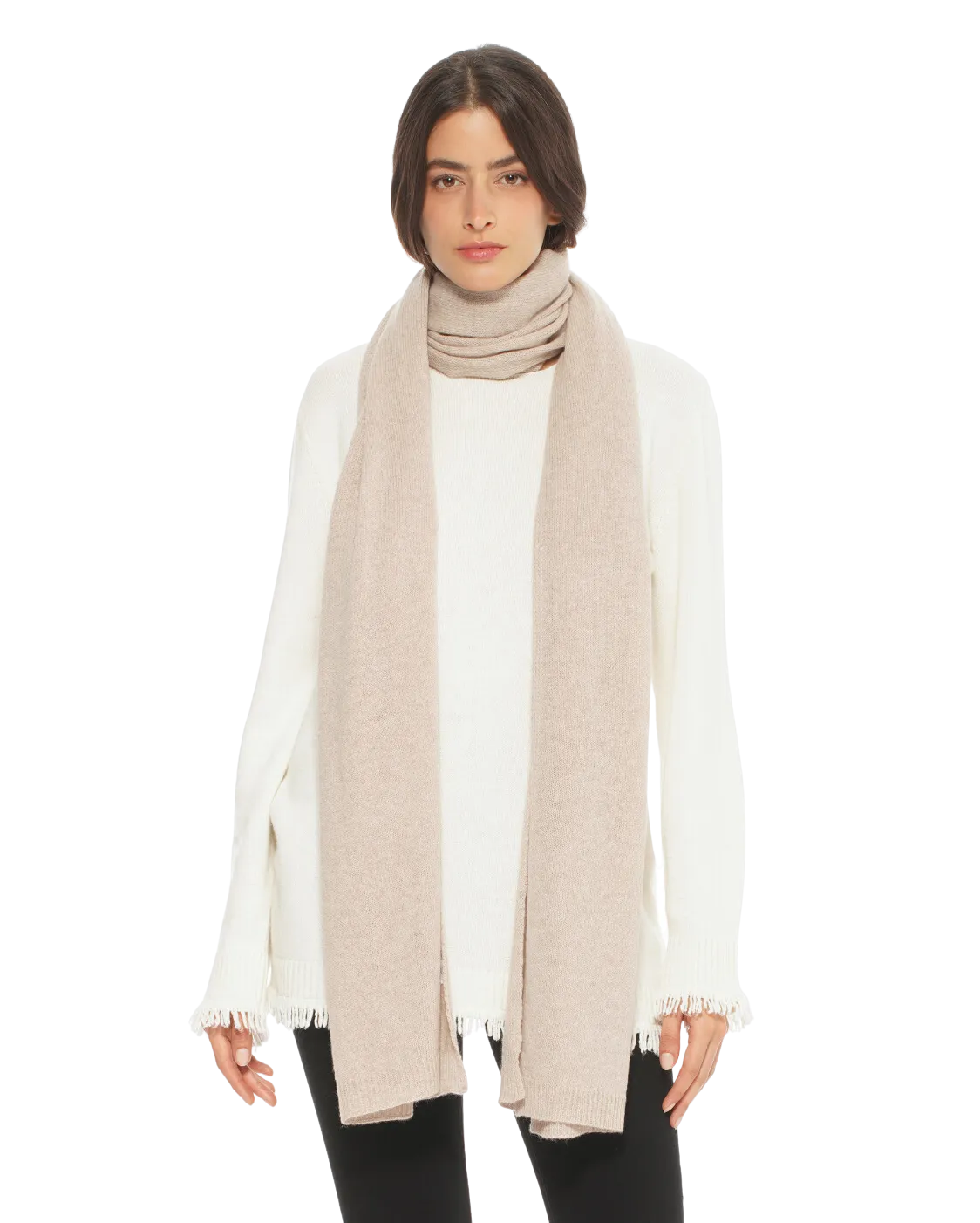 Women's Cashmere Wrap Scarf Beige