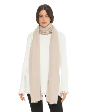 Women's Cashmere Wrap Scarf Beige