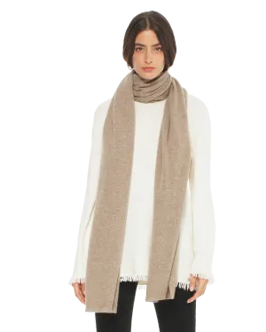 Women's Cashmere Wrap Scarf Taupe