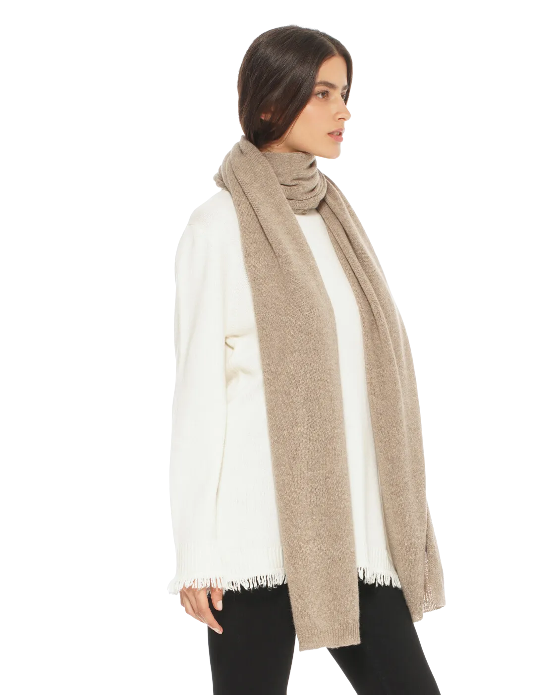 Women's Cashmere Wrap Scarf Taupe