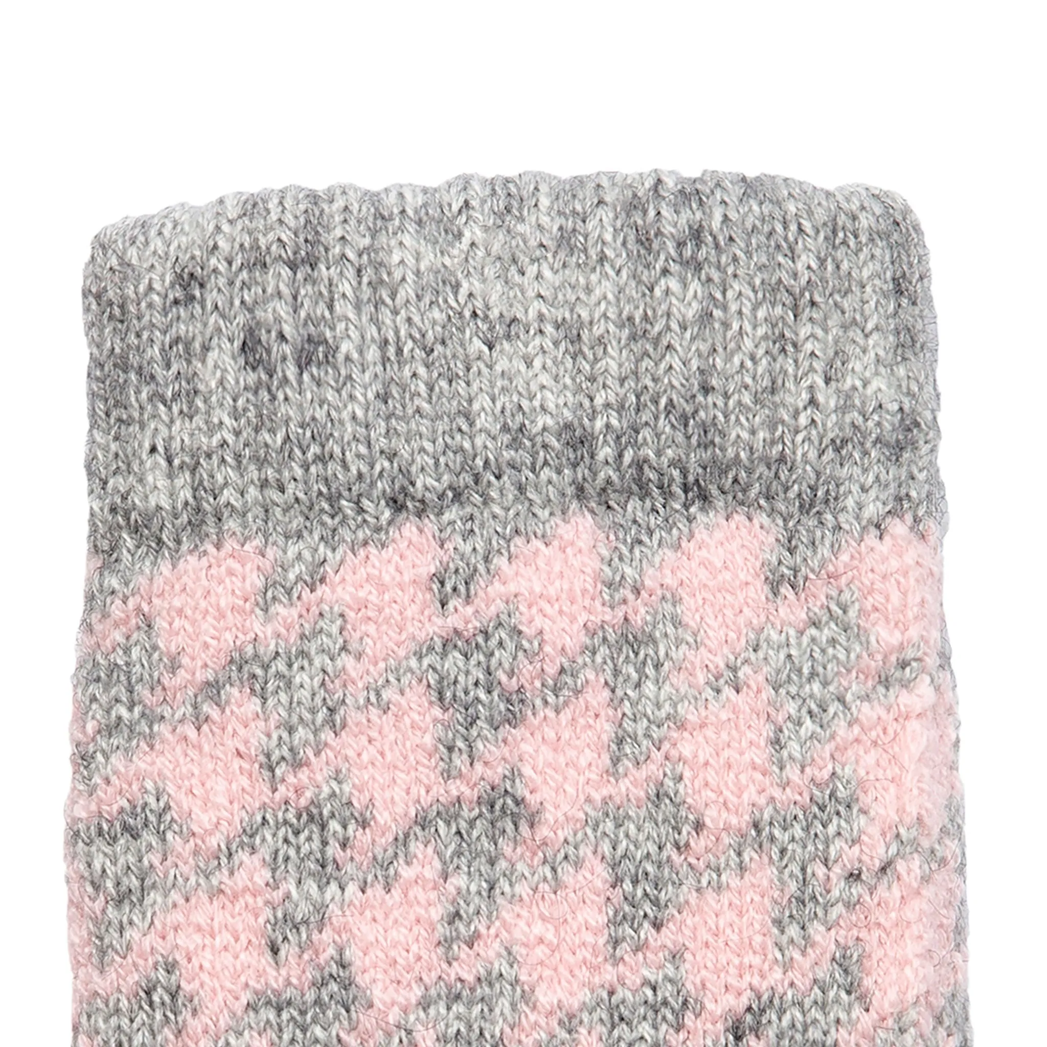 Women’s Jacquard Knitted Gloves with Dogtooth Pattern