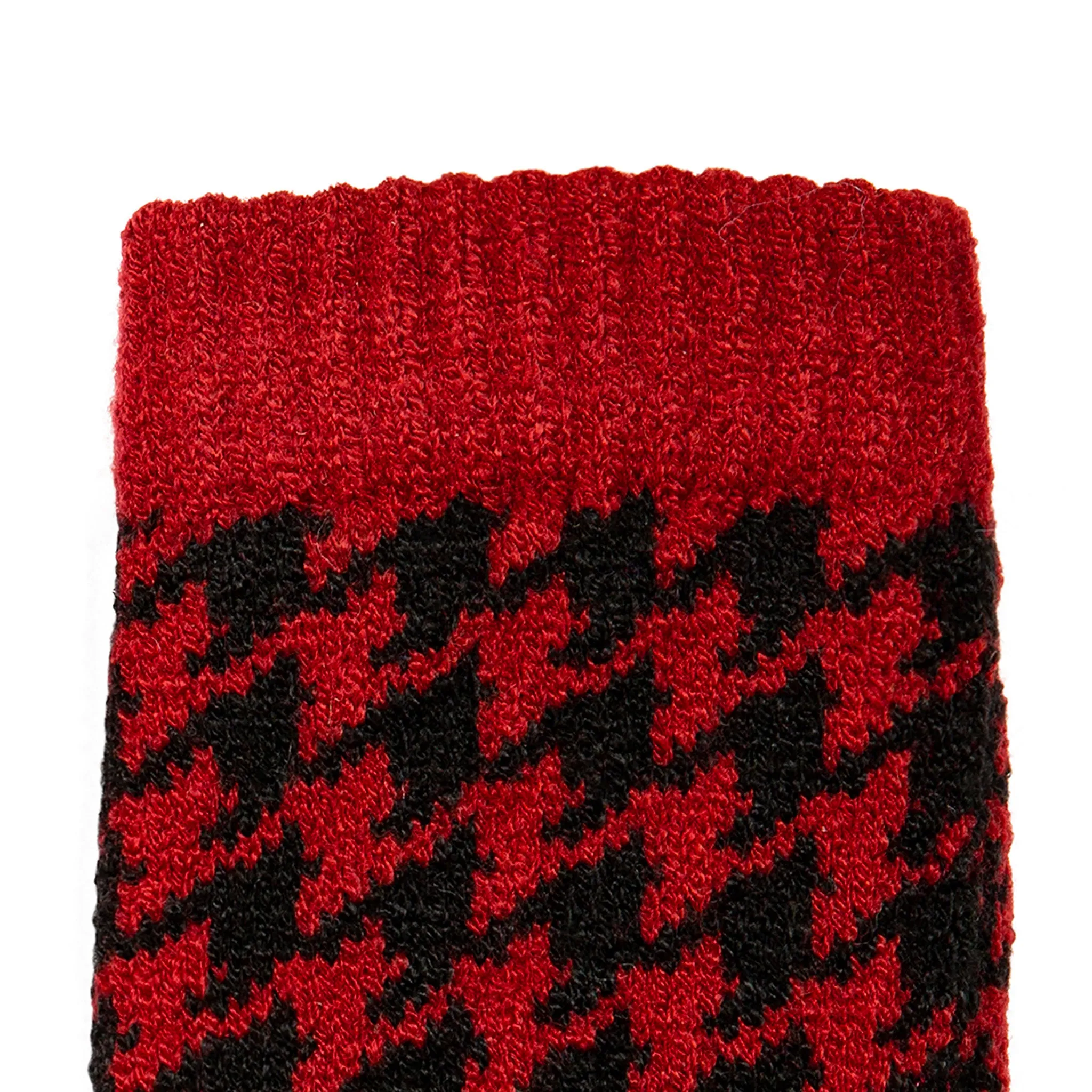 Women’s Jacquard Knitted Gloves with Dogtooth Pattern