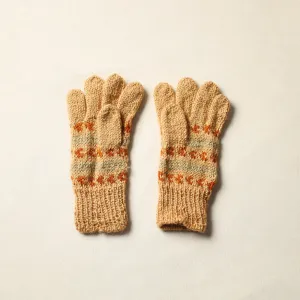 Yellow - Kumaun Hand Knitted Woolen Gloves (Adult) 22